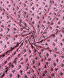 Pink Colour Floral Printed Cotton Fabric