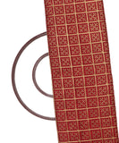 Maroon Colour Golden Embroidery Paper Silk Fabric ( 1.5 Meter )