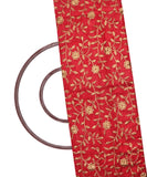 Maroon Colour Golden Embroidery Malbari Silk Fabric ( 2 Meter )