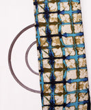 Blue Colour Checks Print Rayon Fabric ( 1 Meter )