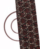 Dark Brown Colour Paisley Print Rayon Fabric (2.10 Meter)