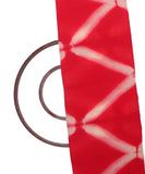 Red Colour Tie Dye Pattern Viscose Muslin Fabric( 5.5 Meter )