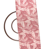 Lilac Colour Leaf Print Cotton Fabric