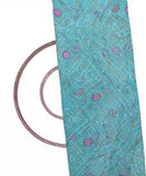Firozi Colour Bandhani Print Georgette Fabric