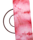 Red Colour Tie Dye Digital Print Organza Fabric