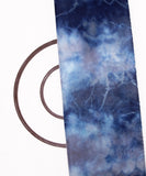 Blue Colour Tie Dye Digital Print Organza Fabric