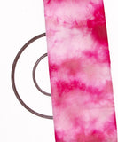 Magenta Colour Tie Dye Digital Print Organza Fabric