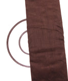 Brown Colour Plain Raw Silk Fabric