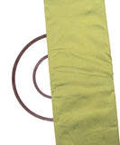 Lime Green Colour Plain Raw Silk Fabric