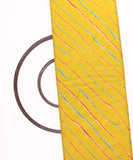 Yellow Colour Lehariya Pattern Cotton Fabric