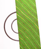 Green Colour Lehariya Pattern Cotton Fabric