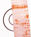 Orange Color Tie-Dye Shibori Pattern Cotton Fabric