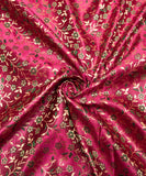 Gajari Floral Design Brocade Silk Fabric