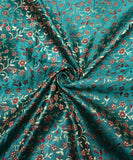 Rama Green Floral Design Brocade Silk Fabric