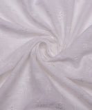 White Cutwork Schiffli Cotton Hakoba Fabric