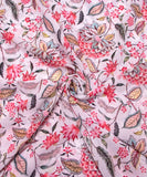 White Floral Printed Georgette Fabric