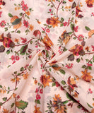 Off White Floral Printed Georgette Fabric