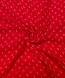 Red Bandhani Print Georgette Fabric