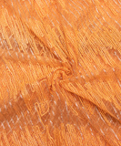 Peach Color Embroidery Net Fabric