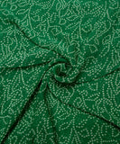 Green Bandhani Print Georgette Fabric