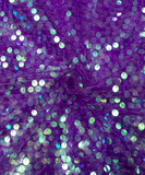 Lavender Sequin Net Embroidery Fabric