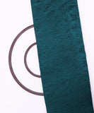 Turquoise Green Colour Floral Design Satin Brocade Silk Fabric ( 2 Meter )