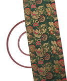 Green Colour Floral Design Banarasi Brocade Silk Fabric ( 0.80 Meter )
