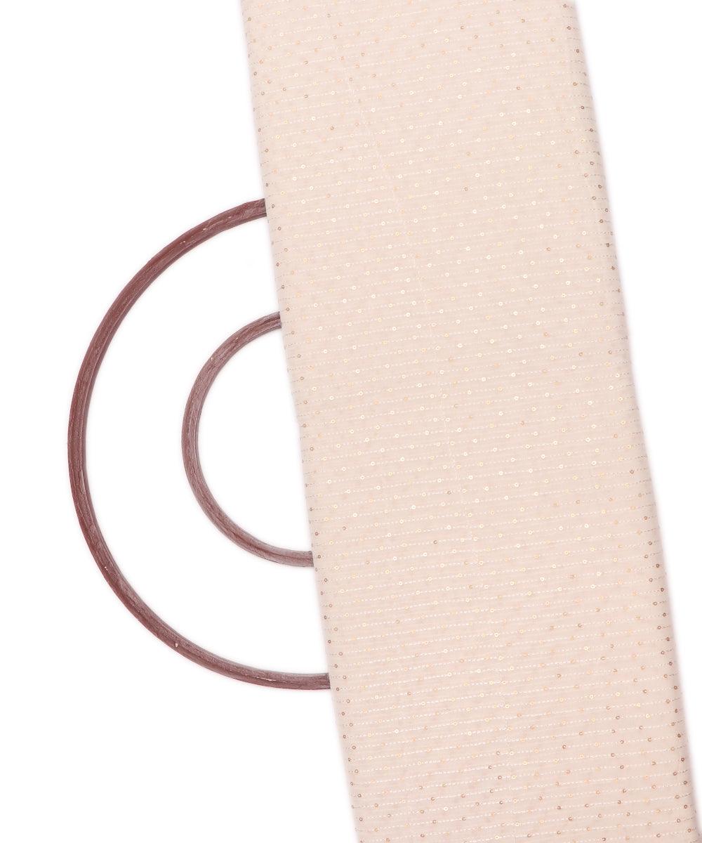 white color thread and sequin embroidery pure georgette fabric