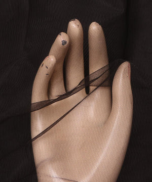 black plain tissue net fabric
