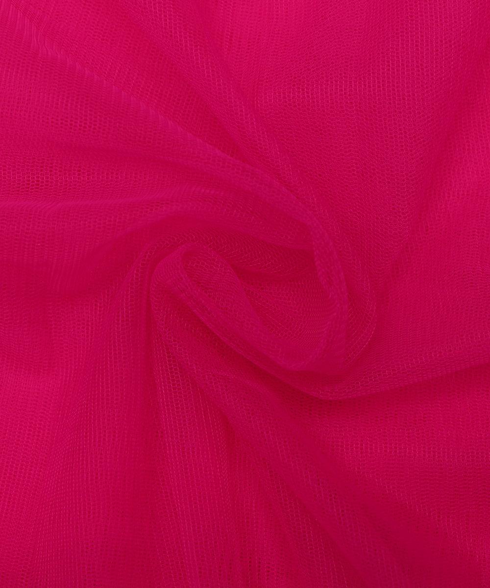 pink plain tissue net fabric