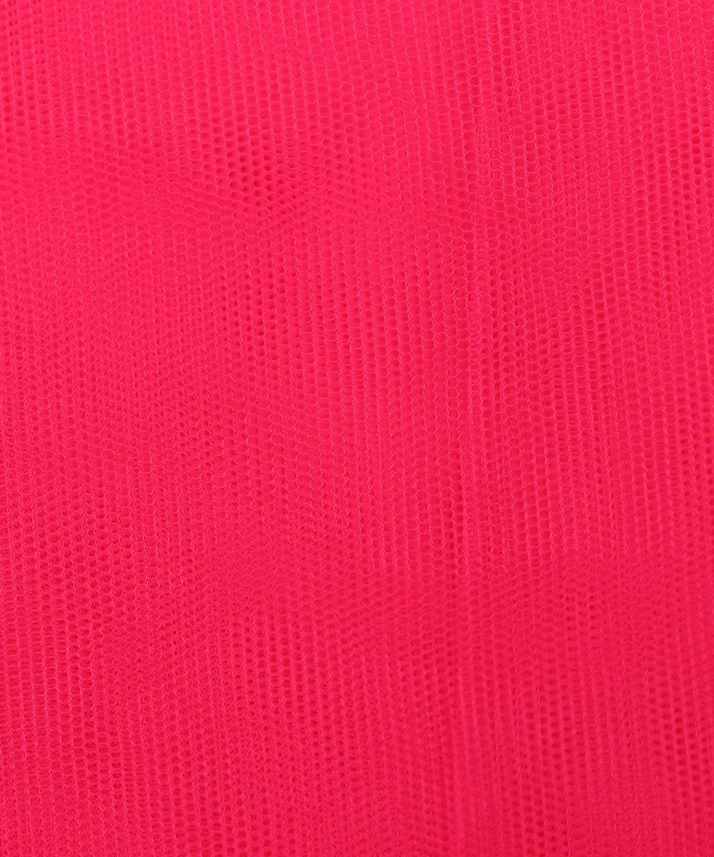 fuschia plain tissue net fabric