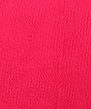 fuschia plain tissue net fabric