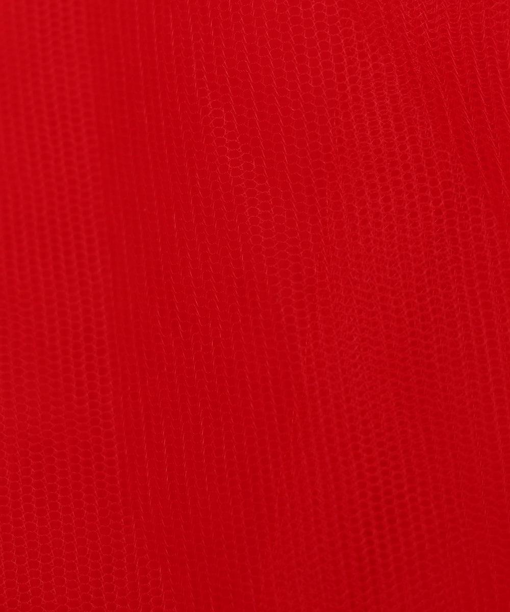 red plain tissue net fabric