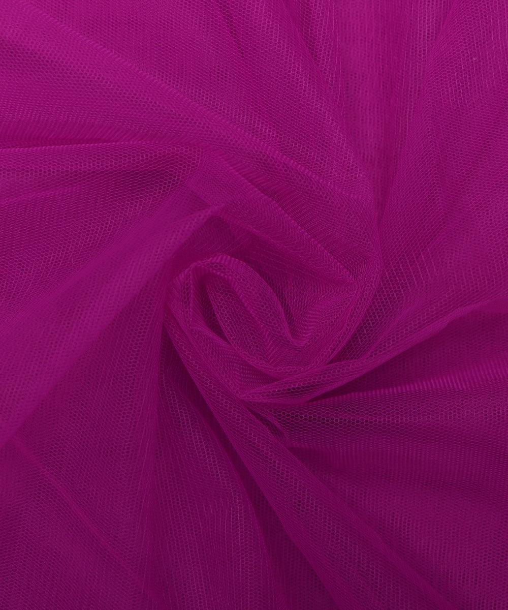 purple plain mesh net fabric