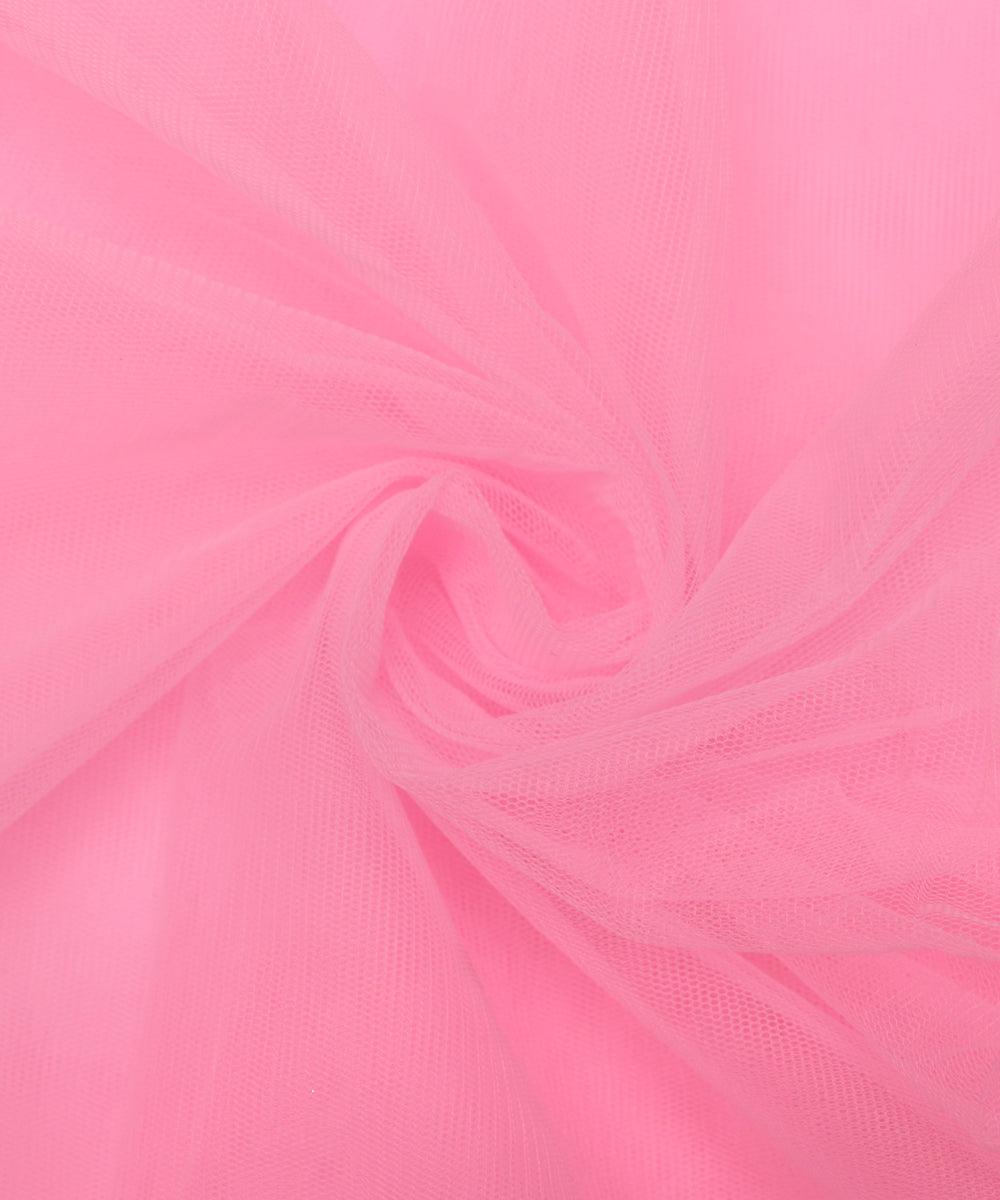 pink plain mesh net fabric