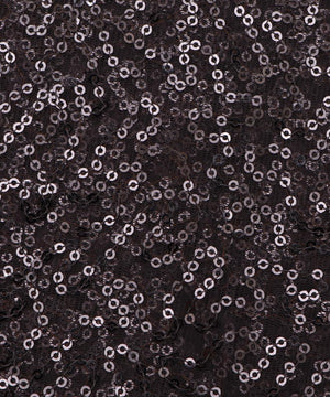 black small heavy sequin net fabric o132 5677