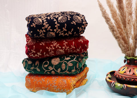 Velvet Embroidery Fabric