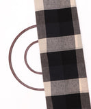 Black Colour Checks Pattern Cotton Fabric
