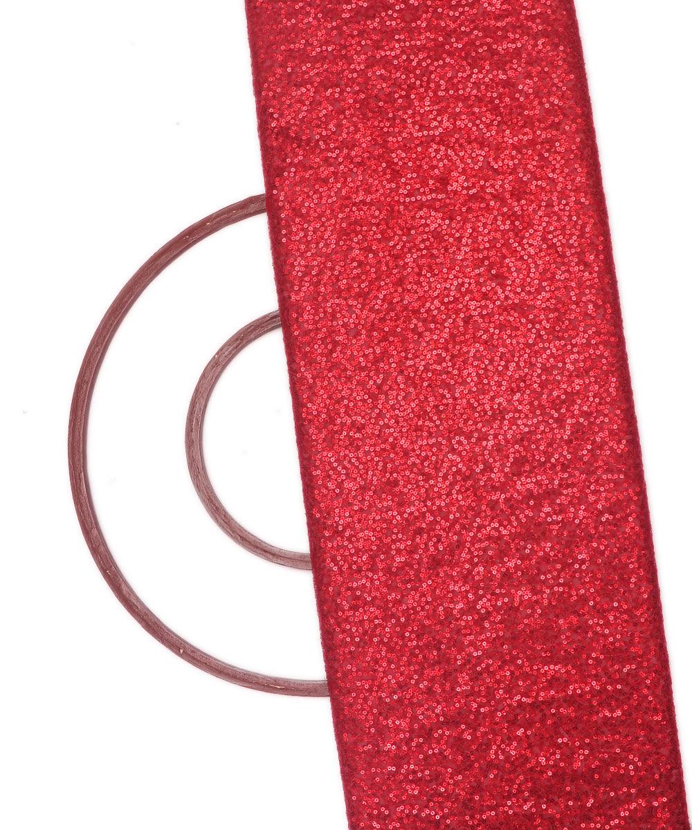 60inch Red Imported Soft Net Sequin Fabric at Rs 332/meter in Delhi