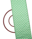 Neon Green Colour Checks Pattern Gotta Raw Silk Fabric
