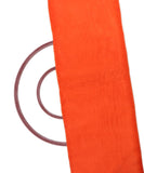 Orange Colour Plain Tissue Organza Silk Fabric