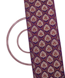 Purple Colour Tree Pattern Chanderi Silk Fabric