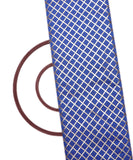 Royal Blue Colour Checks Pattern Gotta Raw Silk Fabric