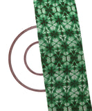 Green and Black Shibori Print Georgette Fabric