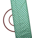 Green Colour Checks Pattern Gotta Raw Silk Fabric