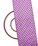 Lavender Colour Checks Pattern Gotta Raw Silk Fabric