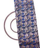 Blue Colour Paisley Design Chanderi Brocade Silk Fabric