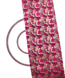 Pink Colour Paisley Design Chanderi Silk Fabric