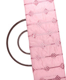 Light Pink Colour  Mirror Embroidery Uppada Silk Fabric ( 2.50 Meter )