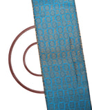 Blue Colour Animal Pattern Brocade Silk Fabric